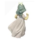 NAO Porcelain Figurine - Girl in Lavender Dress with Puppy