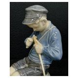 Vintage Royal Copenhagen Figurine 905 Boy Whittling Stick