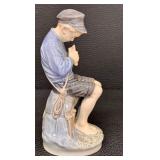 Vintage Royal Copenhagen Figurine 905 Boy Whittling Stick
