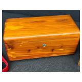 Lane Vintage Dresser Box with Red Bakelite Jewelry Box & Trinket Boxes - Pre-Owned