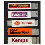 Vintage Advertising Carton Cutters - Lot of 5 (Lipton, Minute Maid, Kemps, Brach