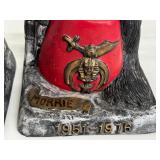 Vintage Masonic Shriners Bookends - Lot of 2