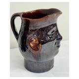 Antique Red Ware Pitcher including an Antique Bennington Pottery Brown Drip Glaze Pitcher