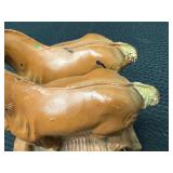 Antique AUB-RUBR Horses - Antique Toy Horses on a Wheeled Base, Pair