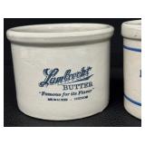 Vintage Lambrecht Butter Crock & Red Wing Beater Jar