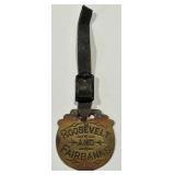 Roosevelt & Fairbanks Campaign Luggage Tag - Antique 1904