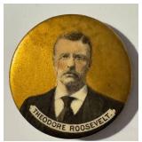 Antique Theodore Roosevelt Pin Back Button