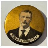 Antique Theodore Roosevelt Pin Back Button