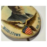 Antique Taft Day Wesleyan Middletown Campaign Button 1909