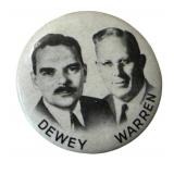 Vintage Dewey-Warren Campaign Button - 1948