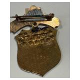 Antique McKinley Presidential Campaign Pin-Back Badge / Antique 13 Star McKinley Pinback Badge Medal