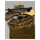 Antique McKinley Presidential Campaign Pin-Back Badge / Antique 13 Star McKinley Pinback Badge Medal