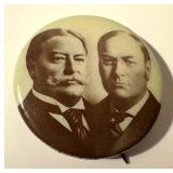 Antique Presidential Political Taft & Sherman 1908 Campaign Pin-Back /Button / Antique Taft Political Pin Back