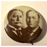 Antique Presidential Political Taft & Sherman 1908 Campaign Pin-Back /Button / Antique Taft Political Pin Back