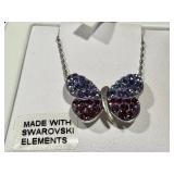 Sterling Silver Butterfly Necklaces - Swarovski Elements