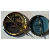 Antique Dawes Coolidge Clubs Campaign Pin-Back & Antique Keep Coolidge Portrait Political Pin-Back / Button