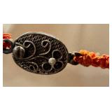 Vintage Beaded Necklace - Carnelian, Tiger