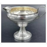 Vintage Sterling Silver Weighted Candlesticks Set of 3 and Sterling Silver Weighted Creamer