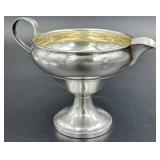 Vintage Sterling Silver Weighted Candlesticks Set of 3 and Sterling Silver Weighted Creamer