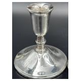 Vintage Sterling Silver Weighted Candlesticks Set of 3 and Sterling Silver Weighted Creamer