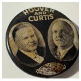 Vintage Hoover & Curtis Political Campaign Button Pair - 1928
