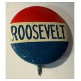 Vintage Green Duck Co. Roosevelt Campaign Pinbacks Pair