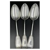 Three Vintage Sterling Silver Spoons - Monogram MCR