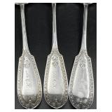 Three Vintage Sterling Silver Spoons - Monogram MCR
