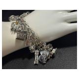 Vintage Sterling Silver Charm Bracelet