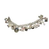 Vintage Sterling Silver Charm Bracelet