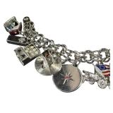 Vintage Sterling Silver Charm Bracelet