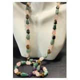 Vintage Beaded Necklace - Vintage Amethyst, Tiger