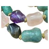 Vintage Beaded Necklace - Vintage Amethyst, Tiger