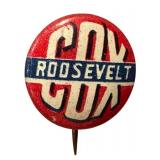 Vintage Roosevelt Cox Campaign Pin-Back / Button