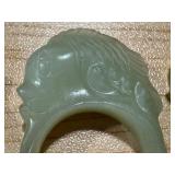 Set of Three Carved Nephrite Jade Fish Rings