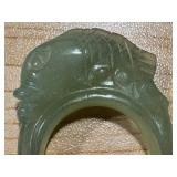 Set of Three Carved Nephrite Jade Fish Rings
