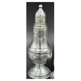 Vintage Sterling Silver Weighted Candlestick Set and Sterling Silver Weighted Glass Lined Salt/Pepper Shakers