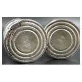 Vintage Sterling Silver Weighted Candlestick Set and Sterling Silver Weighted Glass Lined Salt/Pepper Shakers