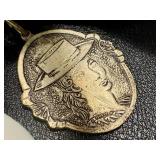 Vintage Spanish Bullfighting Panel Bracelet - Souvenir, Plated, 6.5-Inch Long