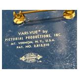 Vintage Vari-Vue LBJ For The USA Pinback Button