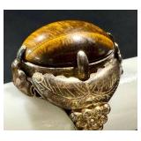 Five Vintage Chinese Export Rings - Adjustable Bands, Some Silver-Marked