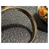 Five Vintage Chinese Export Rings - Adjustable Bands, Some Silver-Marked