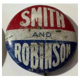 Vintage Smith for President Campaign Pin Back / Button Vintage Smith and Robinson Political Pin Back / Button
