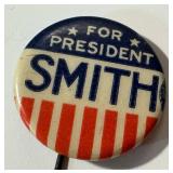 Vintage Smith for President Campaign Pin Back / Button Vintage Smith and Robinson Political Pin Back / Button