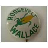 Vintage Roosevelt-Wallace Campaign Button - Vintage Political Memorabilia
