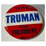 Vintage Vote Truman for President Campaign Button