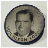 Vintage Vari-Vue Nixon-Lodge Political Campaign Pinback / Button