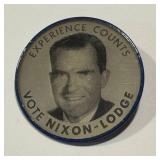 Vintage Vari-Vue Nixon-Lodge Political Campaign Pinback / Button