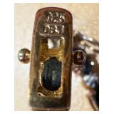 Sterling Silver Sapphire & Diamond Bracelet - 7 in