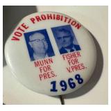 Set of 11 Assorted Vintage Political Pin Backs / Buttons